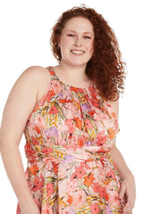 Plus Size Long Floral Dress Maxi R&M Richards 1118W