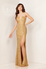 Aleta 1119 Formal Long Beaded Prom Dress