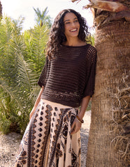 Round Neck Net Top