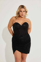 Primavera Couture 14068 Plus Size Short Fitted Cocktail Dress