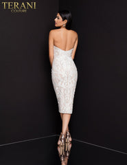 Terani Couture 1811C6027 Strapless Prom Short Dress
