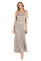 Glitter Long Jacket Dress Formal Petite R&M Richards 1985P