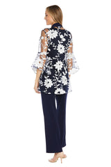 Floral Long Pant Suit Formal R&M Richards 1992
