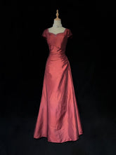 Vintage 90s Prom Dresses A line Sweetheart Burgundy With Beading Long Prom Gown N3006