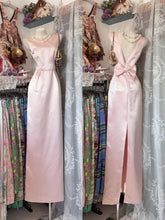 Elegant Prom Dresses Sheath Satin Pink With Slit Sleeveless Formal Evening Outfits N3785