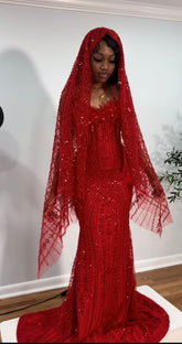 Elegant Red Rhinestone Prom Wedding Dresses Sparkly Off the Shoulder Backless Evening Occasion Dress N1862