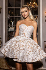 Portia and Scarlett PS24426 Short Homecoming Lace Cocktail Dress