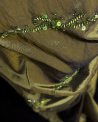 Vintage Prom Dresses 2000s Mermaid Halter V Neck Green Satin With Ruffled Beading Long Prom Gown N3094