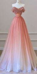 Classy Prom Dresses Inspiration A line Off The Shoulder Coral Pink Tulle Semi Formal Dance Grad Prom Dresses For Teens High Schools AB1945