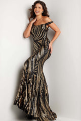Jovani 37351 Formal Long Beaded Sequin Mermaid Prom Dress