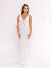 Primavera Couture 3953 Fitted Beaded Sequins Long Prom Dress