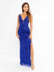 Primavera Couture 3953 Fitted Beaded Sequins Long Prom Dress