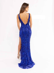 Primavera Couture 3953 Fitted Beaded Sequins Long Prom Dress