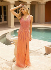Primavera Couture 3969 Sequins Beaded Long Prom Dress