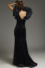 Jovani 39973 Fitted Long Velvet Formal Evening Dress