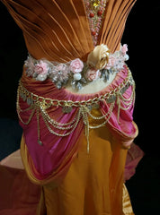 Charming Prom Dresses Mermaid Pink Halter Orange Satin With Ruffled Long Evening Outfits N3430