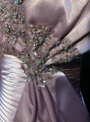 Elegant Prom Dresses Mermaid Sweetheart Lilac Tulle Lace With Beaded Long Formal Gown N2909