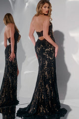 Jovani 43097 Long Formal Lace Evening Prom Dress