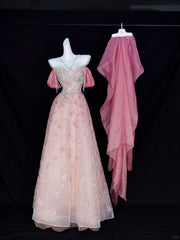 Romantic A line Halter Pink Sequined With Beaded Formal Dress Long Prom Dresses N2826