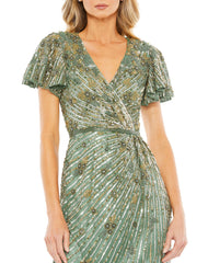 Short Sleeve Formal Dress Short Sleeves Mac Duggal 5582