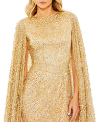 Sequin Cocktail Cape Short Dress Sequin Cape Short Mac Duggal 5931
