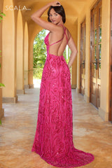 Scala 61325 Sequin Prom Formal Long Dress