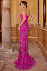Scala 61407 Prom Formal Beaded Long Dress