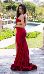 Atria Cut-Out One-Shoulder Long Formal Dress 6751H