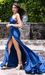 Form-Fitting One-Shoulder Long Dress 6802H by Atria
