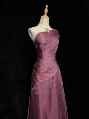Beautiful Prom Dresses Mermaid One Shoulder Purple Long Formal Evening Outfits N3664