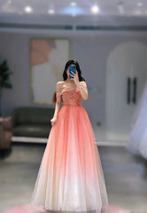 Classy Prom Dresses Inspiration A line Off The Shoulder Coral Pink Tulle Semi Formal Dance Grad Prom Dresses For Teens High Schools AB1945