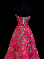 Ball Gowns Prom Dress Aesthetic Sweetheart Hot Pink Lace Style Impress Long Prom Dresses Party Formal Gowns SA026