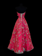 Ball Gowns Prom Dress Aesthetic Sweetheart Hot Pink Lace Style Impress Long Prom Dresses Party Formal Gowns SA026