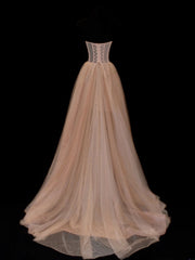 Modest Prom Dress Aesthetic Ball Gowns Sweetheart Tulle Pink Style Impress Long Prom Dresses Party Formal Gown SA039
