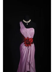Vintage Mermaid One Shoulder Lilac Chiffon Long Formal Old 1950s Prom Dresses Night Outfits Party Gowns AS239