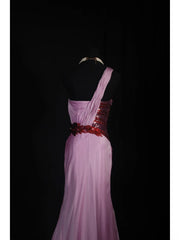 Vintage Mermaid One Shoulder Lilac Chiffon Long Formal Old 1950s Prom Dresses Night Outfits Party Gowns AS239