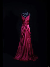 Vintage Prom Dresses Inspiration Mermaid V Neck Fuchsia Pink Semi Formal 90s Prom Dresses For Teens High Schools AS256