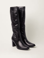 Knee High Leather Look Boots