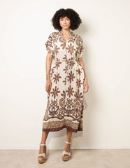 Dress With Bold Floral Print