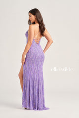 Ellie Wilde EW35023 Long Formal Fitted Evening Prom Dress