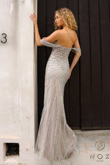 Nox Anabel F1468 Long Fitted Sequins Prom Gown
