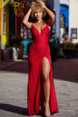 Jovani 38817 Long Mermaid Fit Formal Glitter Prom Dress
