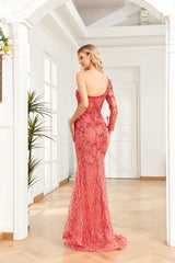 High Couture NR2268 Prom Long One Shoulder Formal Dress
