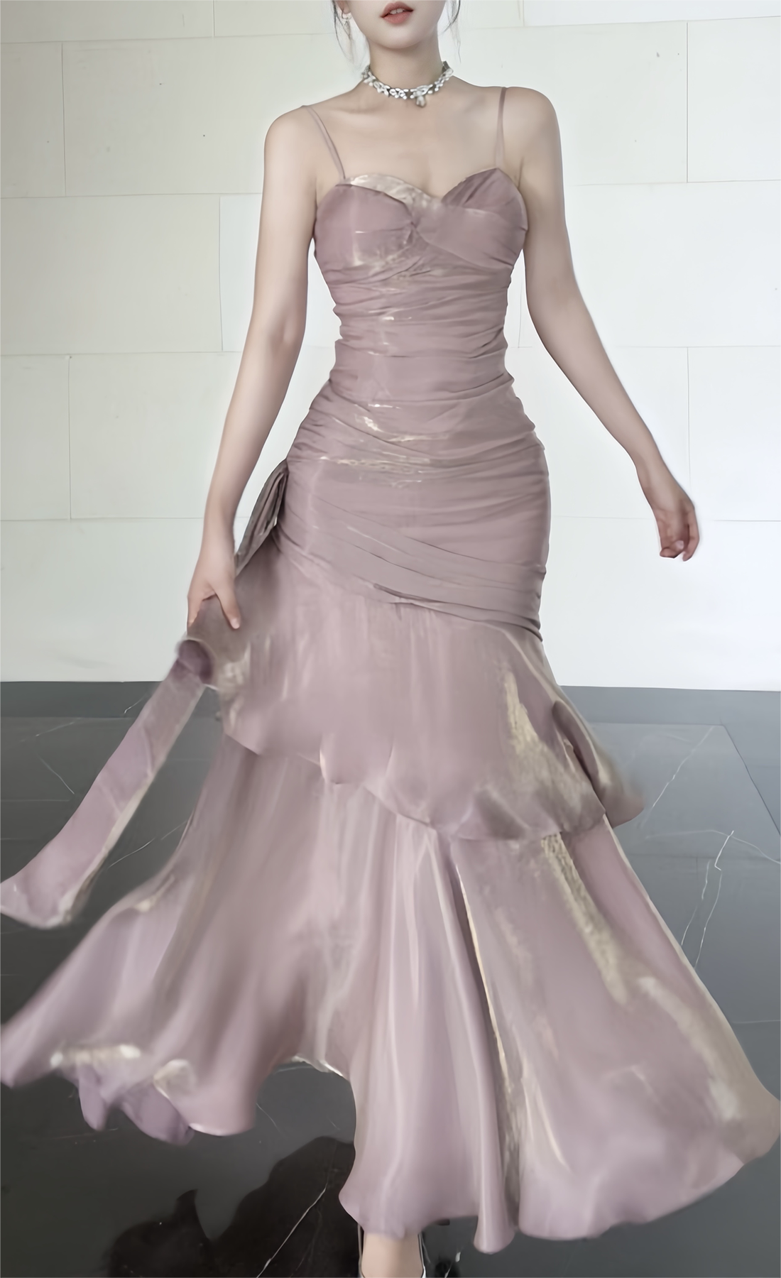 Modest Mermaid Spaghetti Straps Pink Long Prom Dresses High School Teens Senior Graduation Dance Party Dress Outfits AB2512