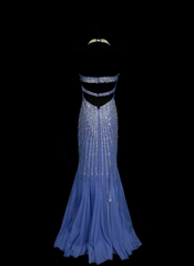 Classy Formal Mermaid Sweetheart Blue Sequins With Beads Style Impress Long 2026 Prom Dresses Party Gowns OB027