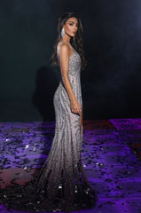 Portia and Scarlett PS23724C Formal Long Beaded Mirror Prom Dress
