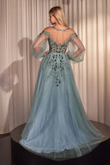 Andrea & Leo A1263 Long Sleeve Formal Sequin Dress
