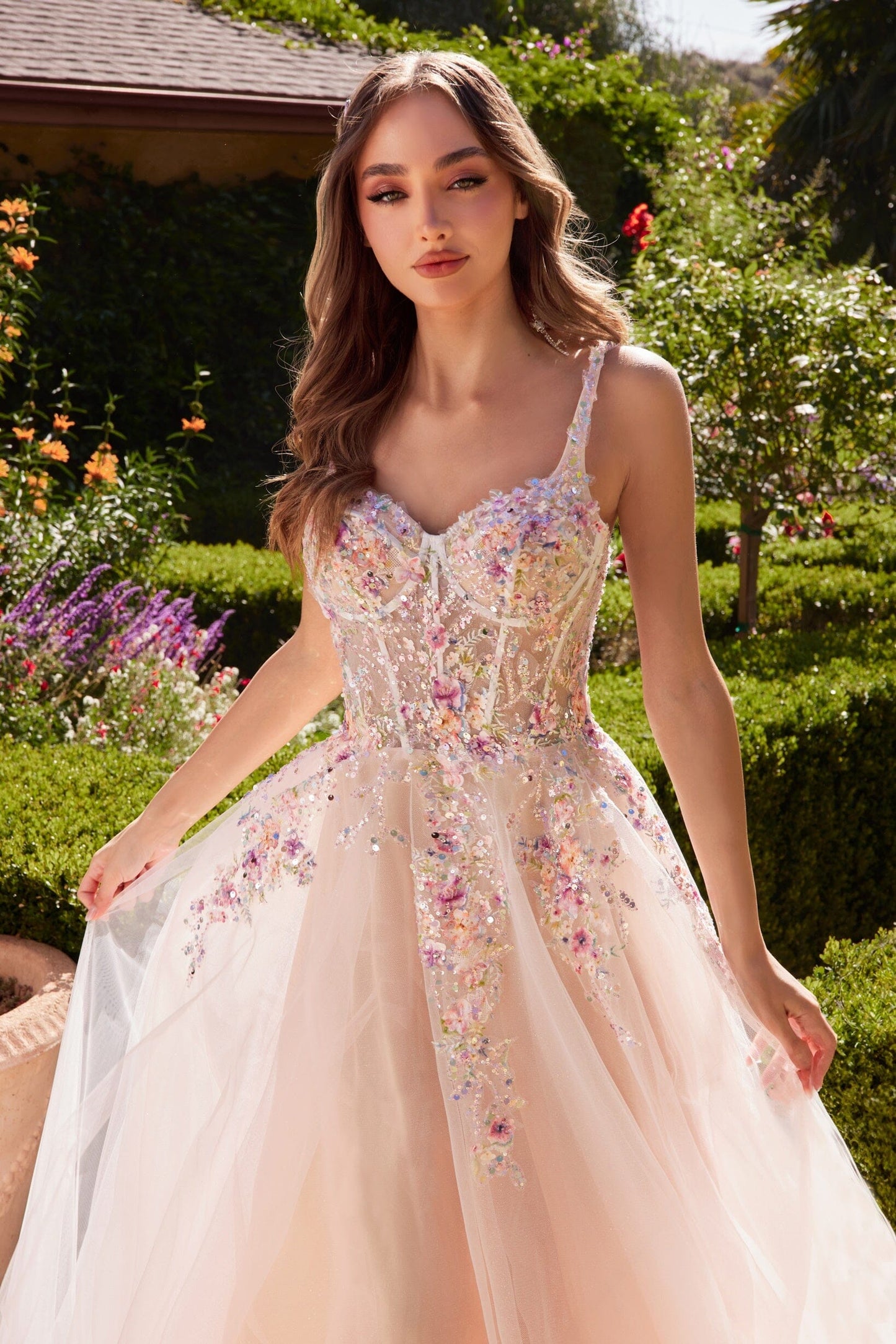 Andrea & Leo A1288 Formal Floral Prom Long Dress