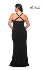 Plus-Size Long Simple Prom Dress by La Femme