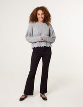 Lace Detailed Crew Neck Jumper